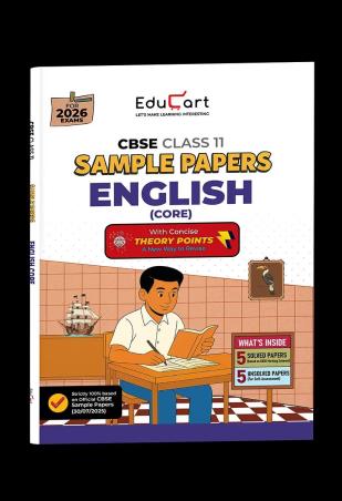 Book cover number 1 for CBSE Sample Papers English (Core) Class 11 (For 2026 Exams) written by NA published by Educart