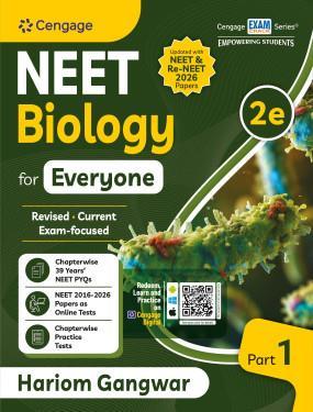 Book cover number 1 for NEET Biology for Everyone: Part 1 written by Hariom Gangwar published by Cengage Learning India Private Limited