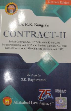 Book cover number 1 for Contract 2 written by R. K. Bangia published by Allahabad Law Agency