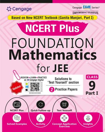 Book cover number 1 for NCERT Plus Foundation Mathematics For JEE: Class 9 (Part 1) Ganita Manjari written by NA published by Cengage Learning India Private Limited
