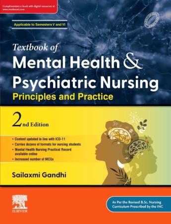 Book cover number 1 for Textbook of Mental Health and Psychiatric Nursing : Principles and Practice written by Sailaxmi Gandhi published by Elsevier