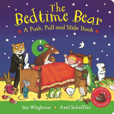 Book cover number 1 for The Bedtime Bear (A Push, Pull and Slide Book) written by Ian Whybrow published by Pan Macmillan