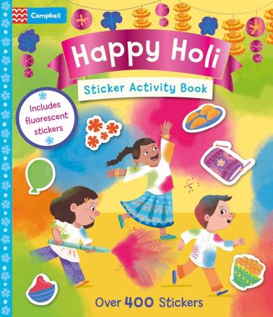 Book cover number 1 for Happy Holi Sticker Activity Book written by Campbell Books published by Campbell Books