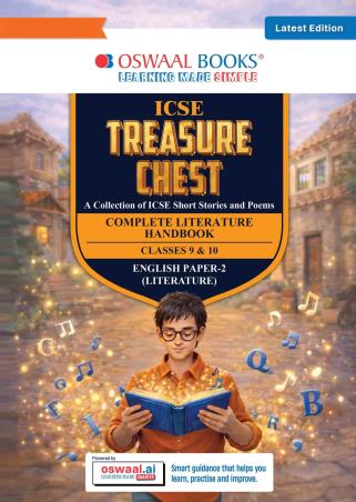 Book cover number 1 for Oswaal ICSE Treasure Chest English Paper-2 (Literature) Classes 9 & 10 written by NA published by Oswaal Books