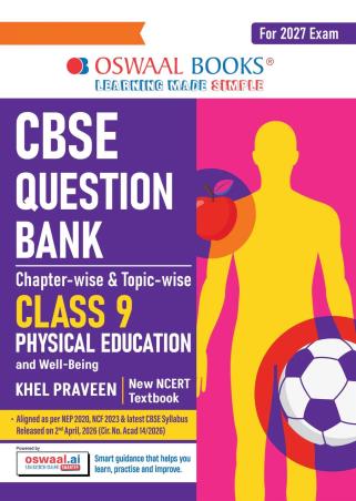 Book cover number 1 for Oswaal CBSE Question Bank Physical Education Class 9 (Khel Praveen) For 2027 Exam written by NA published by Oswaal Books