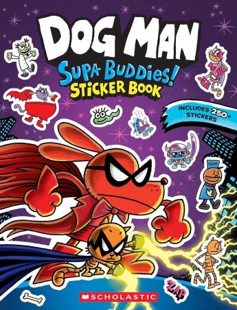 Book cover number 1 for Dog Man - Supa Buddies Sticker Book written by NA published by Scholastic