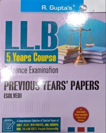 Book cover number 1 for R. Gupta's LL.B 5 Years Course Entrance Examination Previous Years' Papers (Solved) written by NA published by Ramesh Publishing House