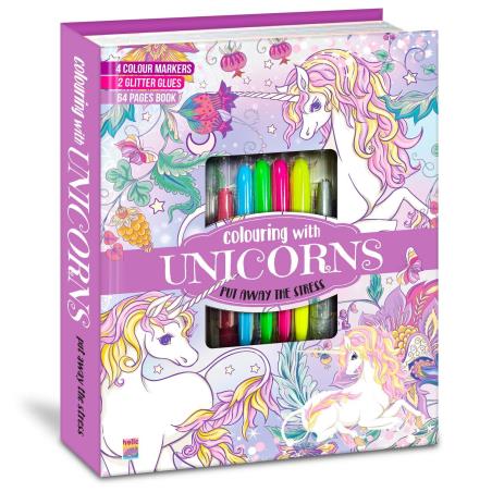 Book cover number 1 for Colouring With Unicorns written by NA published by Brijbasi Art Press Ltd