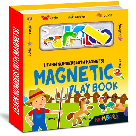 Book cover number 1 for Learn Numbers With Magnets! Magnetic Play Book written by NA published by Hello Friend