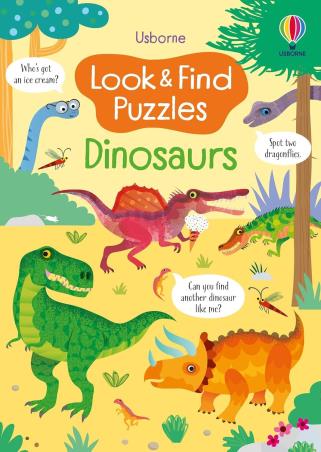Book cover number 1 for Look and Find Puzzles Dinosaurs written by Kirsteen Robson published by Usborne