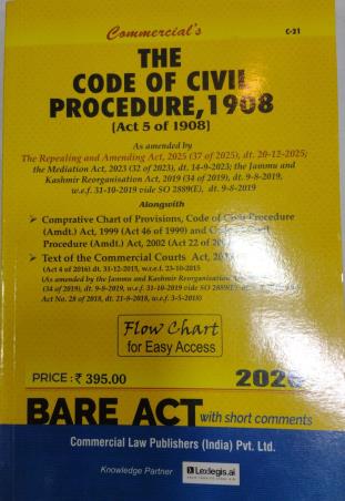Book cover number 1 for The Code Of Civil Procedure 1908 (Act 5 Of 1908) 2026 written by NA published by Commercial Law Publishers (India) Pvt. Ltd.