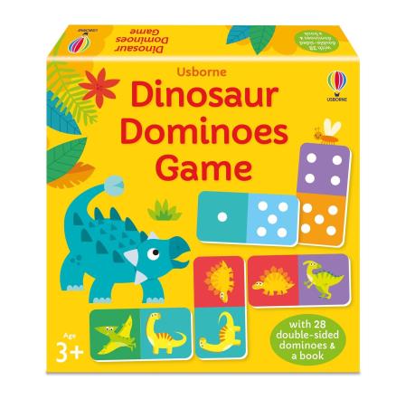 Book cover number 1 for Dinosaur Dominoes Game written by Kate Nolan published by Usborne