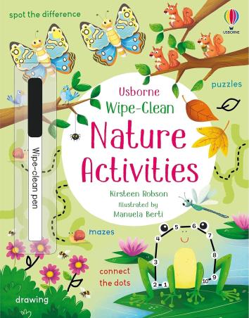 Book cover number 1 for Wipe-Clean Nature Activities written by Kirsteen Robson published by Usborne