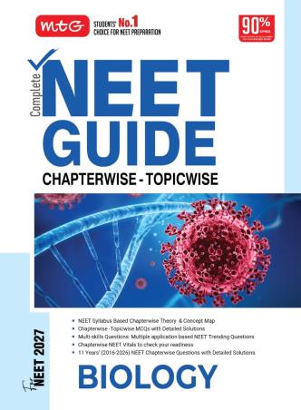 Book cover number 1 for Complete NEET Guide Chapterwise-Topicwise Biology (NEET 2027) written by NA published by MTG Learning Media (P) Ltd.