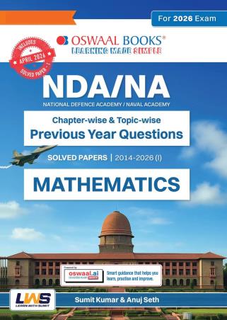 Book cover number 1 for Oswaal NDA/NA Solved Papers 2014-2026 (I) Mathematics (For 2026 Exam) written by NA published by Oswaal Books