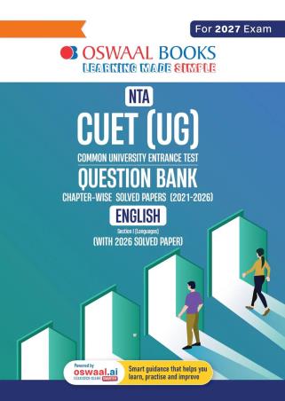 Book cover number 1 for Oswaal NTA CUET (UG) Question Bank English (For 2027 Exam) written by NA published by Oswaal Books