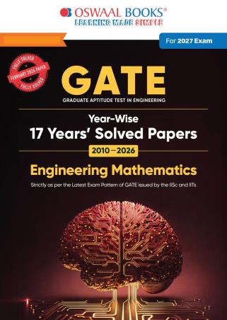 Book cover number 1 for Oswaal GATE Year-Wise 17 Years' Solved Papers (2010-2026) Engineering Mathematics written by NA published by Oswaal Books