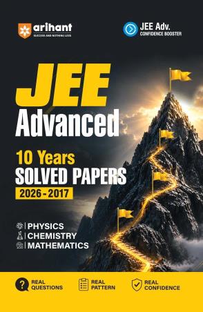 Book cover number 1 for JEE Advanced 10 Years Solved Papers (2026–2017) written by NA published by Arihant Prakashan