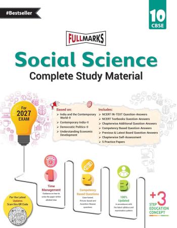 Book cover number 1 for Social Science CBSE Class 10 (Complete Study Material) For 2027 Exam written by NA published by Full Marks Pvt. Ltd.