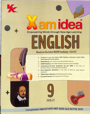 Book cover number 1 for Xam Idea English CBSE Class 9 (2026-27) Kaveri (NEP 2020 And NCFSE 2023) written by NA published by VK Global Publications Pvt. Ltd.