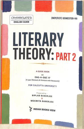Book cover number 1 for Literary Theory Part-2 On-ENG-H-DSC-17 Semester-7 (NEP/CCF) written by Biplab Banerjee published by Indian Books View