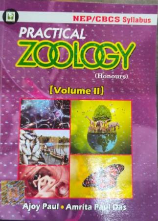 Book cover number 1 for Practical Zoology (Honours) Volume 2 (NEP / CBCS Syllabus) written by Ajoy Paul, Amrita Paul Das published by Books & Allied (P) Ltd.