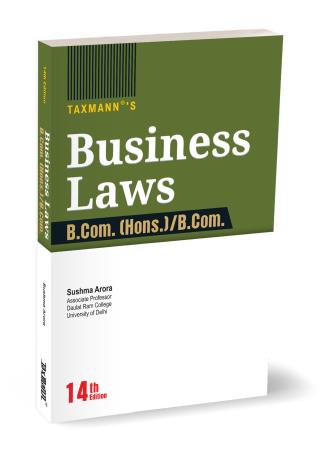 Book cover number 1 for Taxmann's Business Laws written by Sushma Arora published by Taxmann Publications Pvt. Ltd.